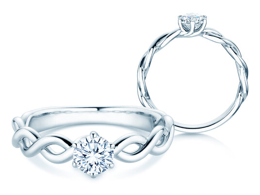 Verlobungsring Evoke in 9K Weißgold mit Diamant 0,50ct H/SI