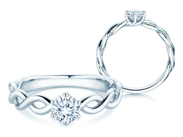 Verlobungsring Evoke in 18K Weißgold mit Diamant 0,50ct G/SI