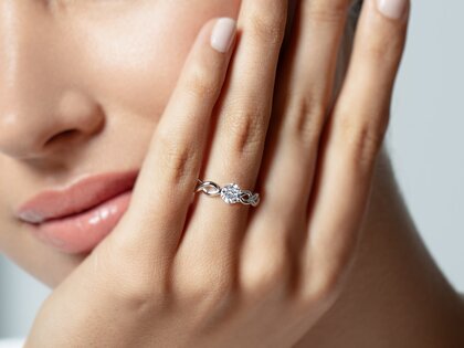 Verlobungsring Evoke in 14K Roségold mit Diamant 0,50ct H/SI