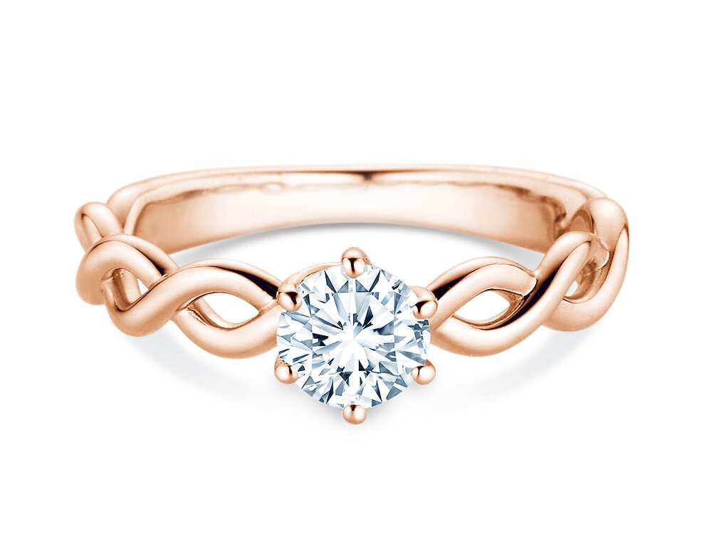 Verlobungsring Evoke in 18K Roségold mit Diamant 0,75ct G/SI