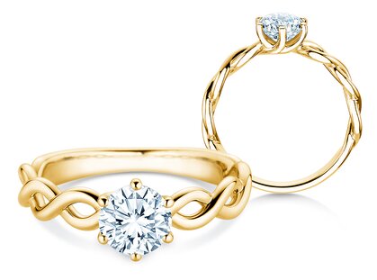 Verlobungsring Evoke in 9K Gelbgold mit Diamant 1,00ct H/SI