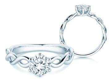 Verlobungsring Evoke in 9K Weißgold mit Diamant 1,00ct H/SI