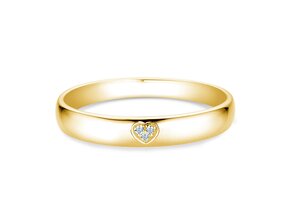 Verlobungsring Heart Petite in 14K Gelbgold mit Diamanten 0,02ct G/SI