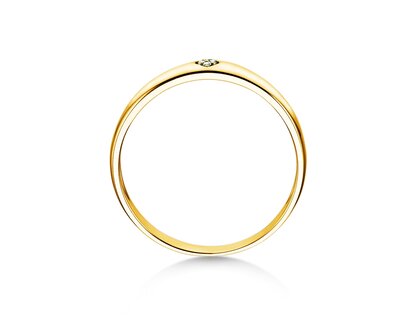 Verlobungsring Heart Petite in 14K Gelbgold mit Diamanten 0,02ct G/SI