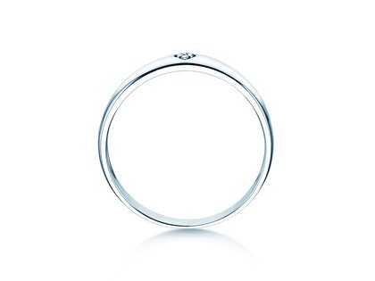 Verlobungsring Heart Petite in 14K Weißgold mit Diamanten 0,02ct G/SI