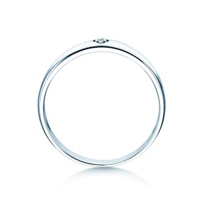 Verlobungsring Heart Petite in 14K Weißgold mit Diamanten 0,02ct G/SI