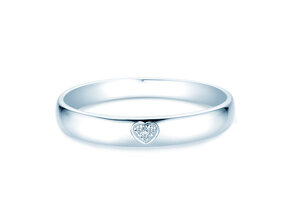 Verlobungsring Heart Petite in 14K Weißgold mit Diamanten 0,02ct G/SI