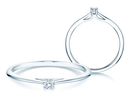 Verlobungsring Heaven 4 in Silber 925/- mit Diamant 0,05ct G/VS
