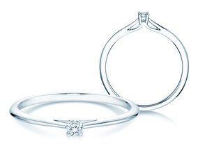 Verlobungsring Heaven 4 in 9K Weißgold mit Diamant 0,05ct G/SI