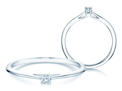 Verlobungsring Heaven 4 in Silber 925/- mit Diamant 0,05ct G/SI