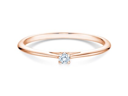Verlobungsring Heaven 4 in 9K Roségold mit Diamant 0,05ct G/SI