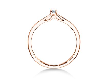 Verlobungsring Heaven 4 in 9K Roségold mit Diamant 0,05ct G/SI