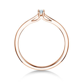 Verlobungsring Heaven 4 in 9K Roségold mit Diamant 0,05ct G/SI