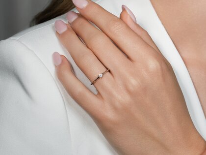 Verlobungsring Heaven 4 in Silber 925/- mit Diamant 0,07ct G/VS