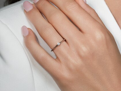 Verlobungsring Heaven 4 in Silber 925/- mit Diamant 0,05ct G/VS