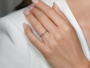 Verlobungsring Heaven 4 in Silber 925/- mit Diamant 0,07ct G/VS
