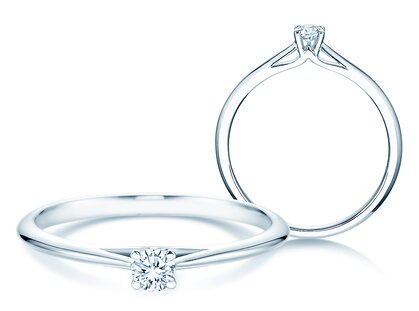 Verlobungsring Heaven 4 in Silber 925/- mit Diamant 0,10ct G/SI