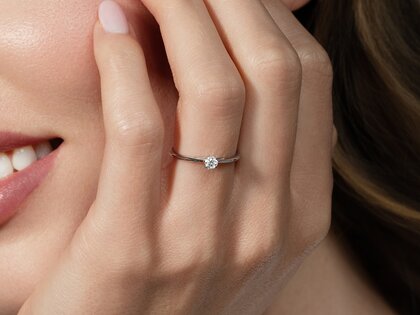 Verlobungsring Heaven 4 in Silber 925/- mit Diamant 0,15ct G/SI