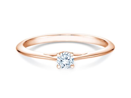 Verlobungsring Heaven 4 in 9K Roségold mit Diamant 0,15ct G/SI