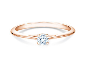 Verlobungsring Heaven 4 in 9K Roségold mit Diamant 0,15ct G/SI