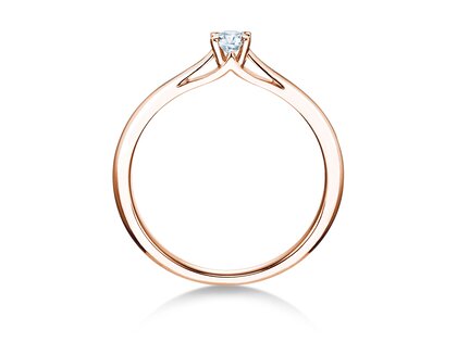 Verlobungsring Heaven 4 in 9K Roségold mit Diamant 0,15ct G/SI
