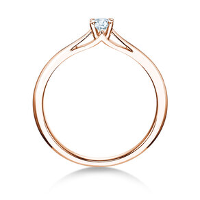 Verlobungsring Heaven 4 in 9K Roségold mit Diamant 0,15ct G/SI