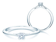 Verlobungsring Heaven 4 in 9K Weißgold mit Diamant 0,15ct G/SI