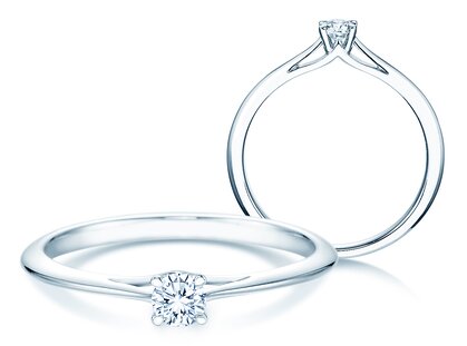 Verlobungsring Heaven 4 in 18K Weißgold mit Diamant 0,20ct G/SI