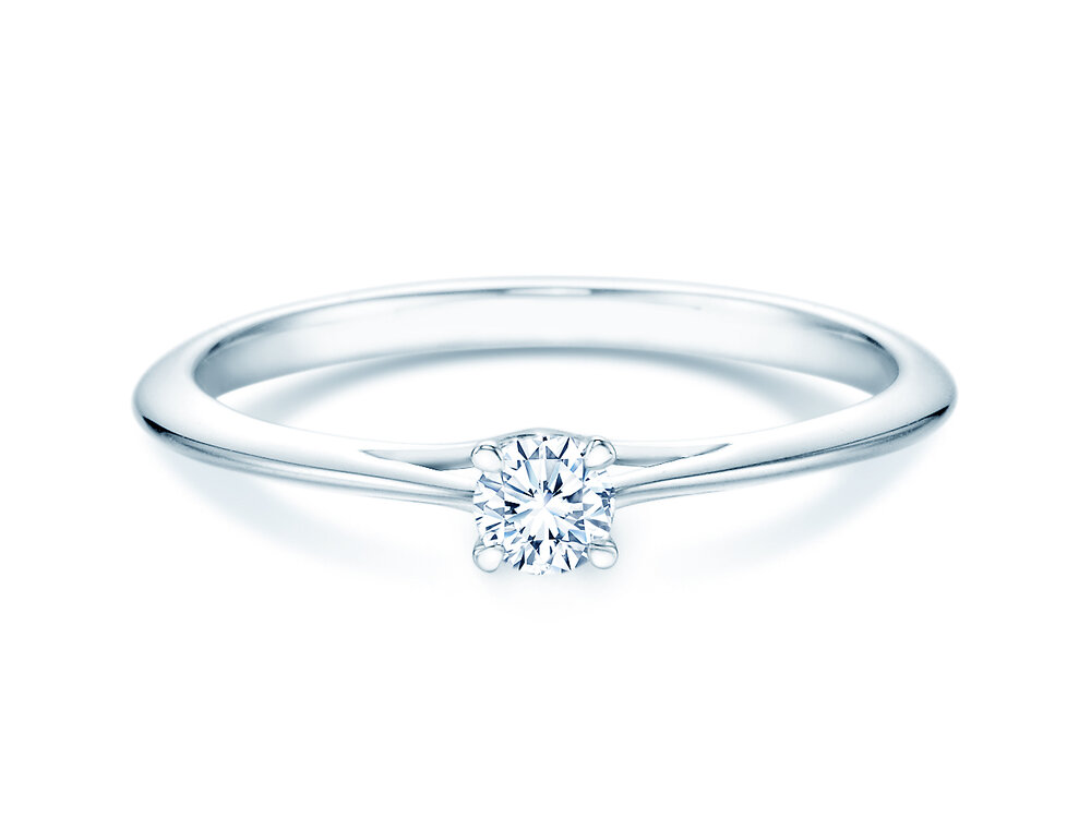 Verlobungsring Heaven 4 in 18K Weißgold mit Diamant 0,20ct G/SI