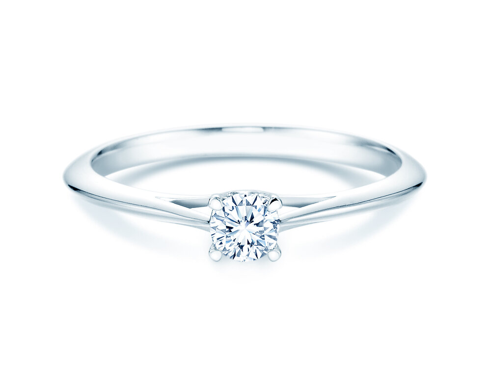 Verlobungsring Heaven 4 in 14K Weißgold mit Diamant 0,25ct G/SI