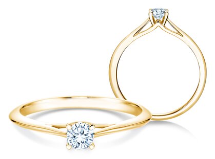 Verlobungsring Heaven 4 in 14K Gelbgold mit Diamant 0,25ct H/SI