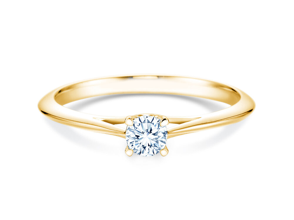 Verlobungsring Heaven 4 in 9K Gelbgold mit Diamant 0,25ct G/SI