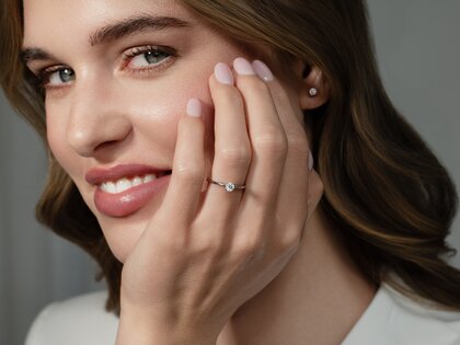 Verlobungsring Heaven 4 in 18K Roségold mit Diamant 0,30ct G/SI