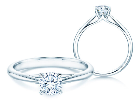 Verlobungsring Heaven 4 in 14K Weißgold mit Diamant 0,50ct H/SI