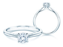 Verlobungsring Heaven 4 in 18K Weißgold mit Diamant 0,50ct G/SI