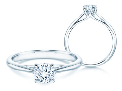 Verlobungsring Heaven 4 in Platin 950/- mit Diamant 0,50ct H/SI
