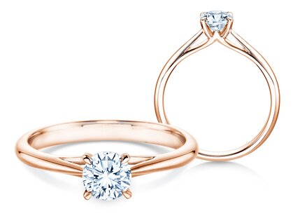 Verlobungsring Heaven 4 in 14K Roségold mit Diamant 0,50ct G/SI