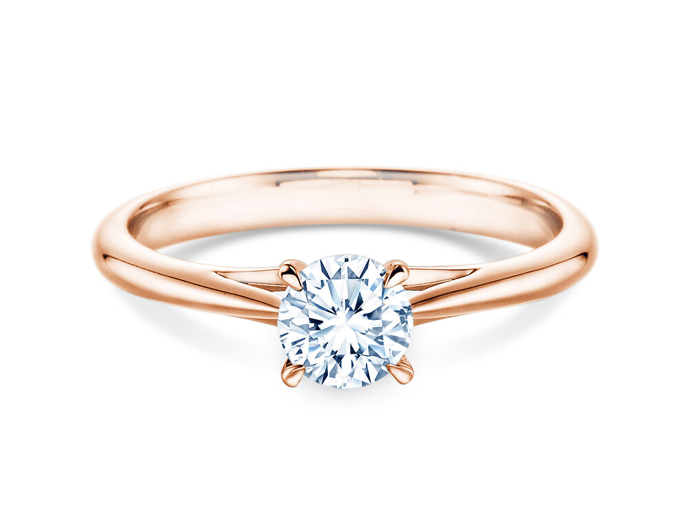 Verlobungsring Heaven 4 in 9K Roségold mit Diamant 0,60ct G/SI