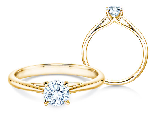 Verlobungsring Heaven 4 in 9K Gelbgold mit Labordiamant 0,50ct E/VS