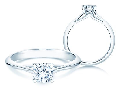 Verlobungsring Heaven 4 in 14K Weißgold mit Diamant 0,75ct G/SI