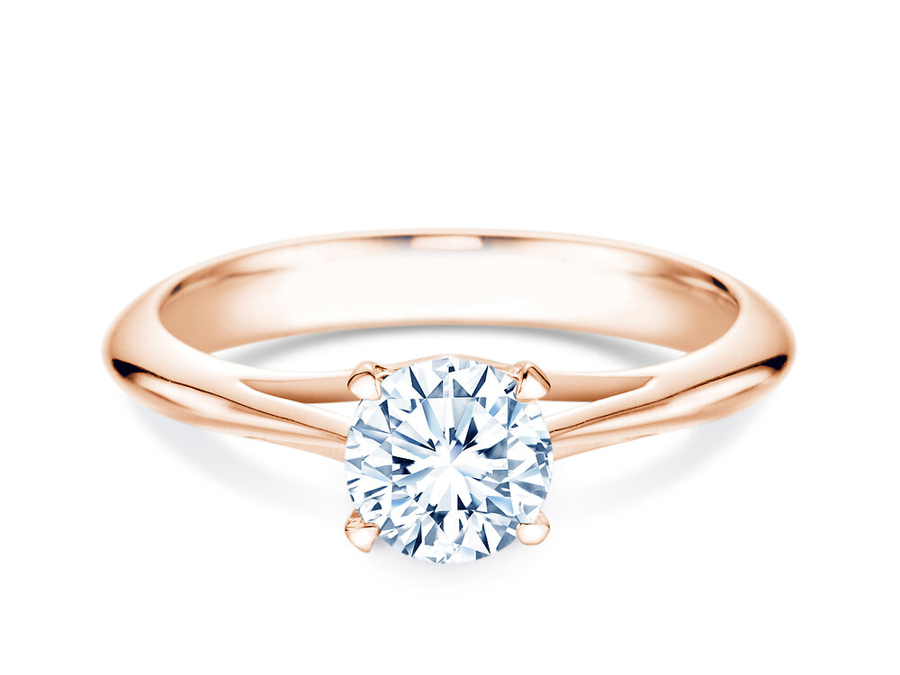Verlobungsring Heaven 4 in 9K Roségold mit Labordiamant 2,50ct D/IF