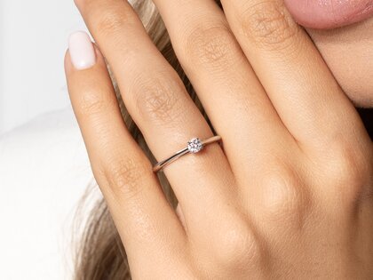 Verlobungsring Heaven 4 in Silber 925/- mit Diamant 0,15ct G/SI