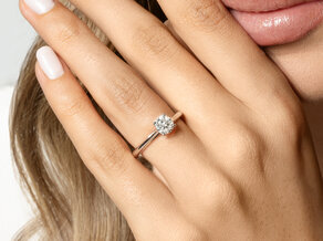 Verlobungsring Heaven 4 in 14K Weißgold mit Diamant 0,75ct G/SI