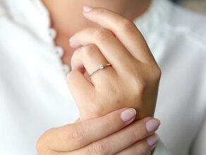 Verlobungsring Heaven 4 in Platin 950/- mit Diamant 0,10ct G/SI
