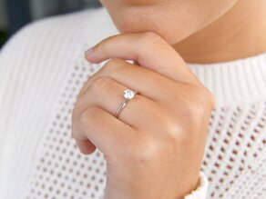 Verlobungsring Heaven 4 in Platin 950/- mit Labordiamant 0,50ct E/VS