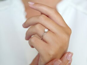 Verlobungsring Heaven 4 in Platin 950/- mit Diamant 0,50ct H/SI