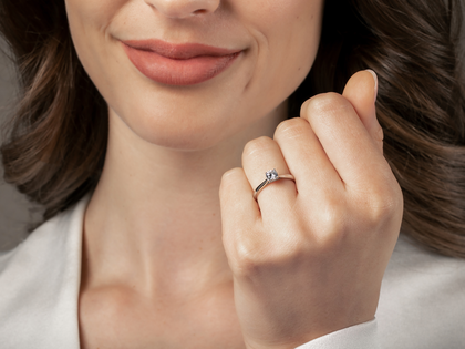 Verlobungsring Heaven 4 in Silber 925/- mit Diamant 0,07ct G/VS
