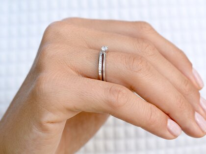 Verlobungsring Heaven 4 in Silber 925/- mit Labordiamant 0,15ct E/VS