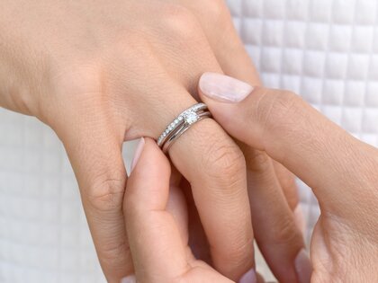 Verlobungsring Heaven 4 in Platin 950/- mit Diamant 0,50ct H/SI