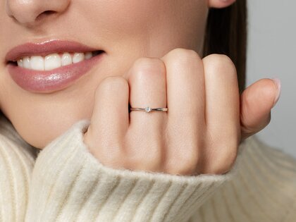 Verlobungsring Heaven 6 Petite in 14K Gelbgold mit Diamant 0,05ct G/SI